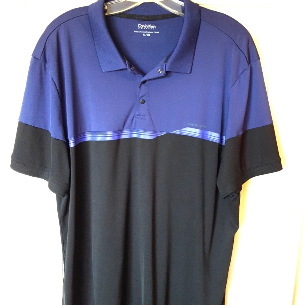 Calvin Klein Performance polo purple and black xl